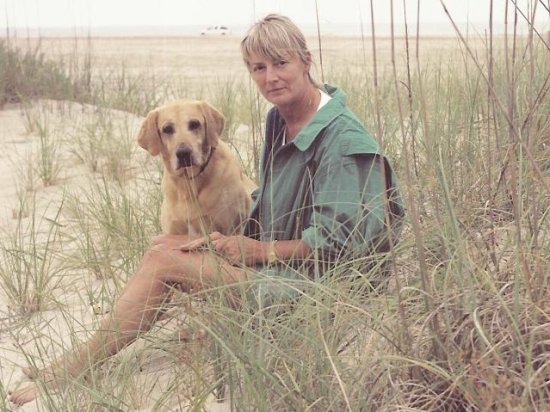 Jane on the beach